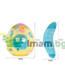 Бебешки пояс с дупки за крачета волан и козирка
